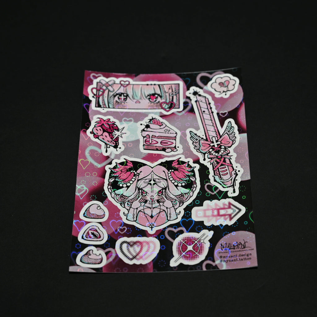 Pink killer temporary tattoo