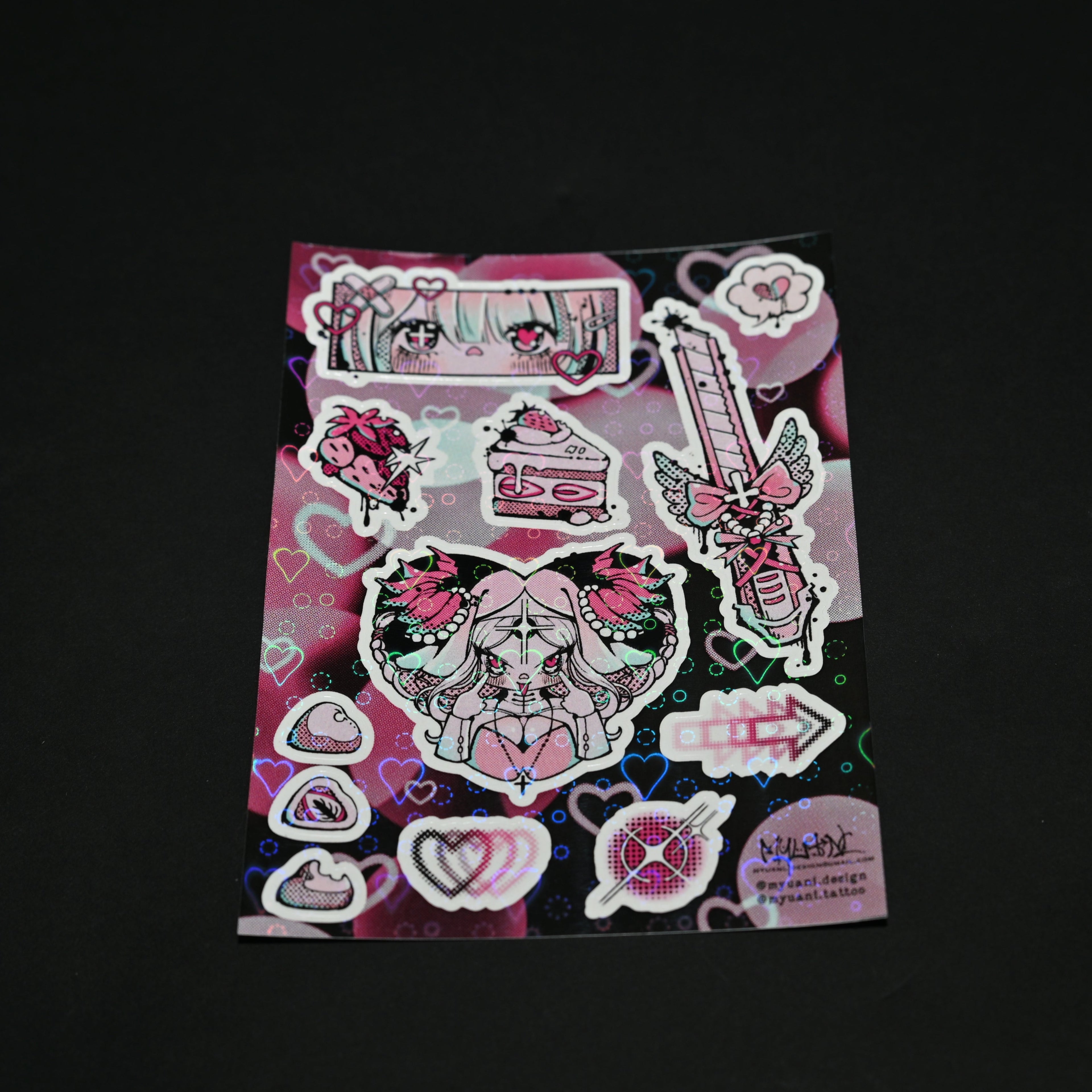 Pink killer temporary tattoo