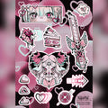 Pink killer temporary tattoo